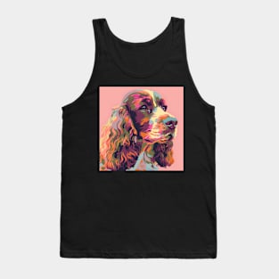 English Cocker Spaniel in 80's Tank Top